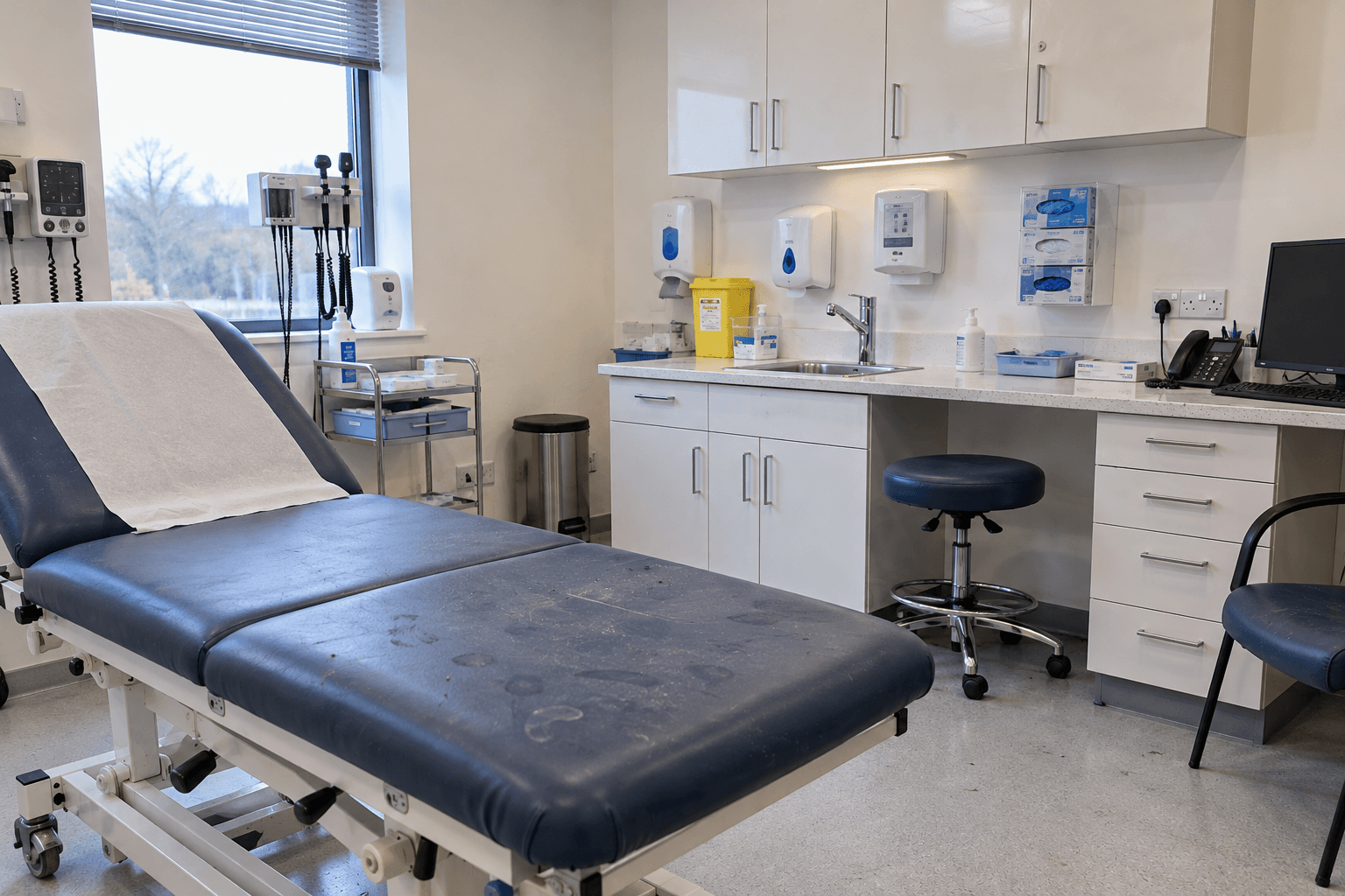 Before-Cleaning Clinic Examination Room