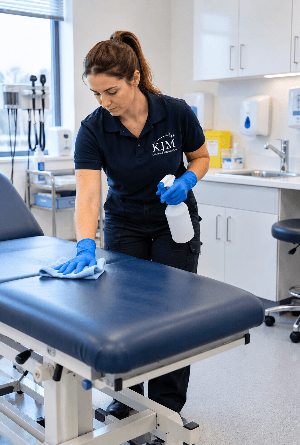 Clinical Cleaning in a Medical Examination Room