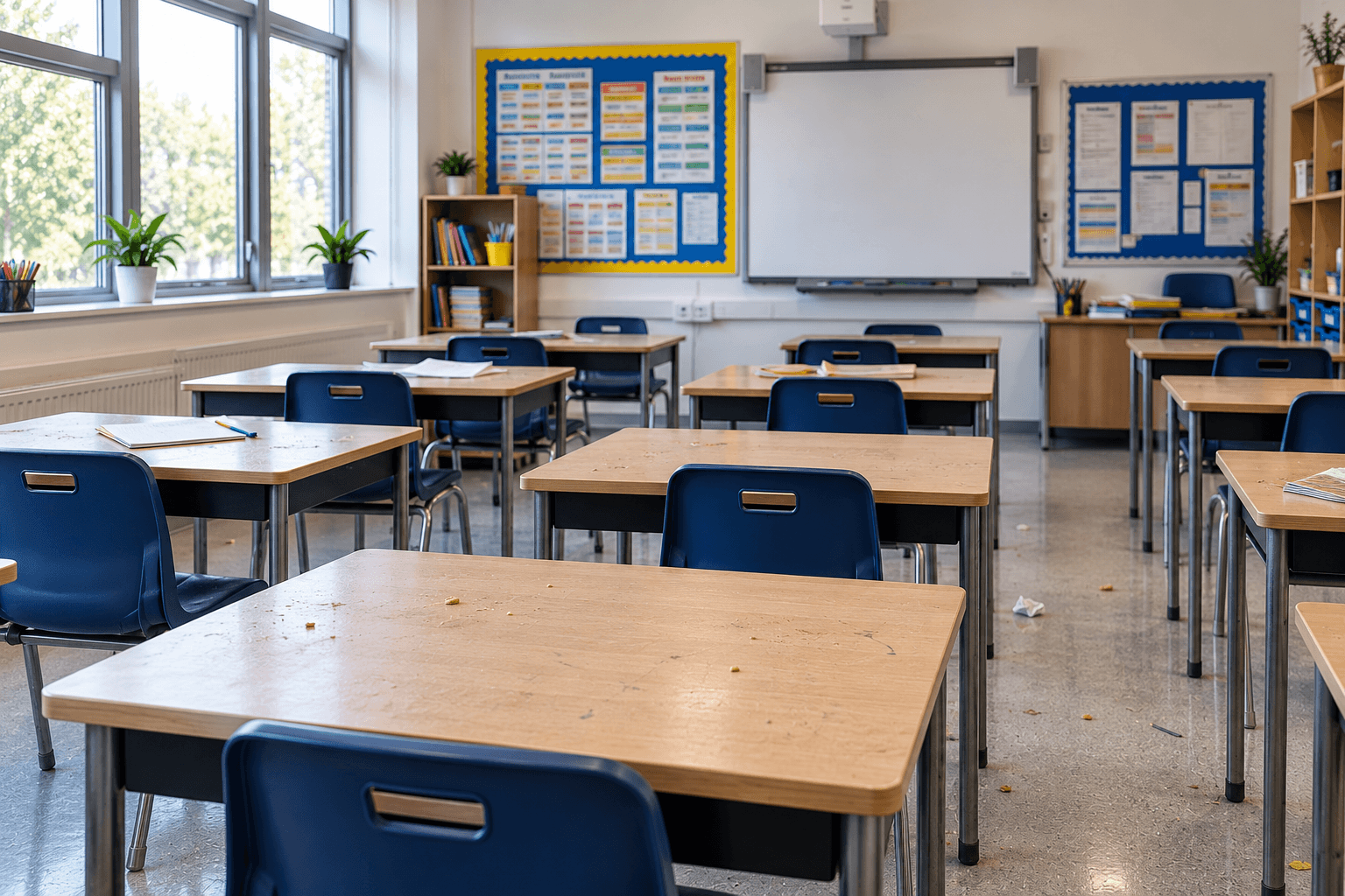 Everyday Modern Classroom Before Cleaning