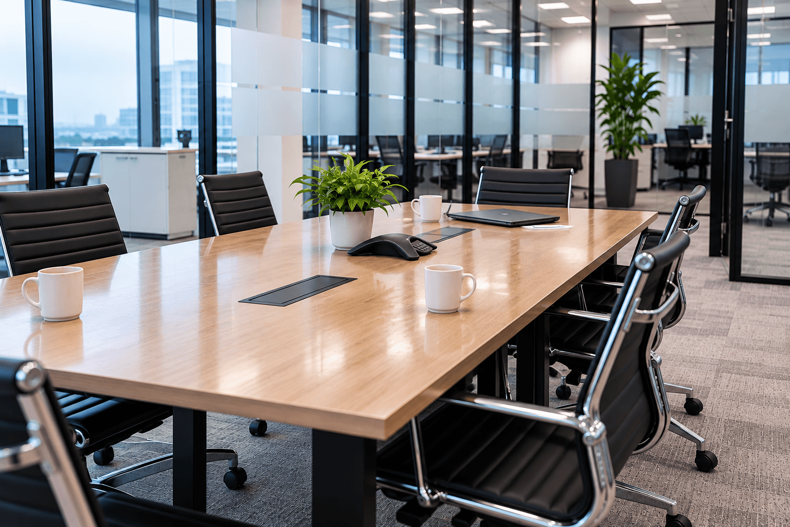 Modern Boardroom Meeting Space