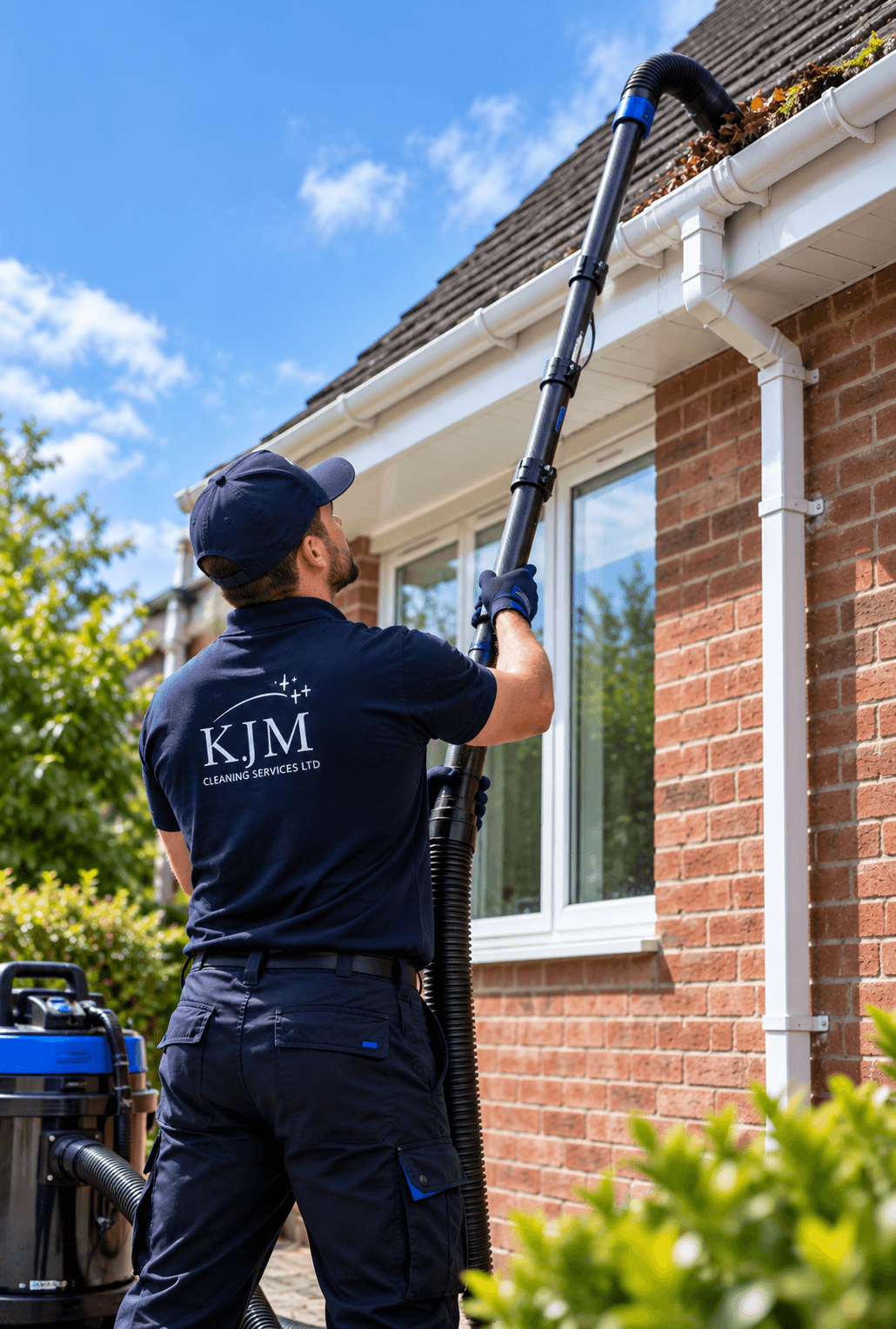 Professional Gutter Cleaning in Suburban Daylight