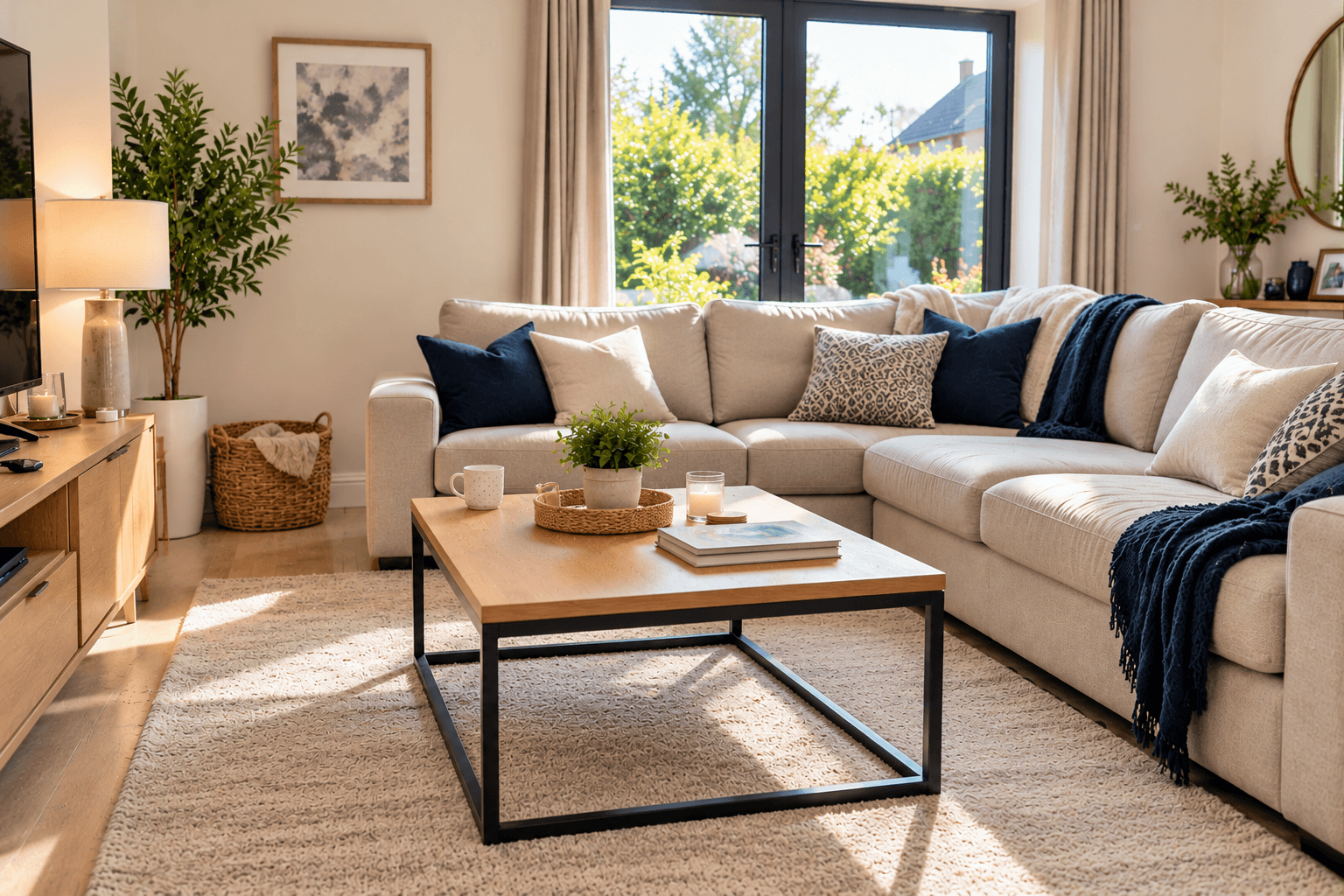 Sunlit Scandinavian Living Room Retreat