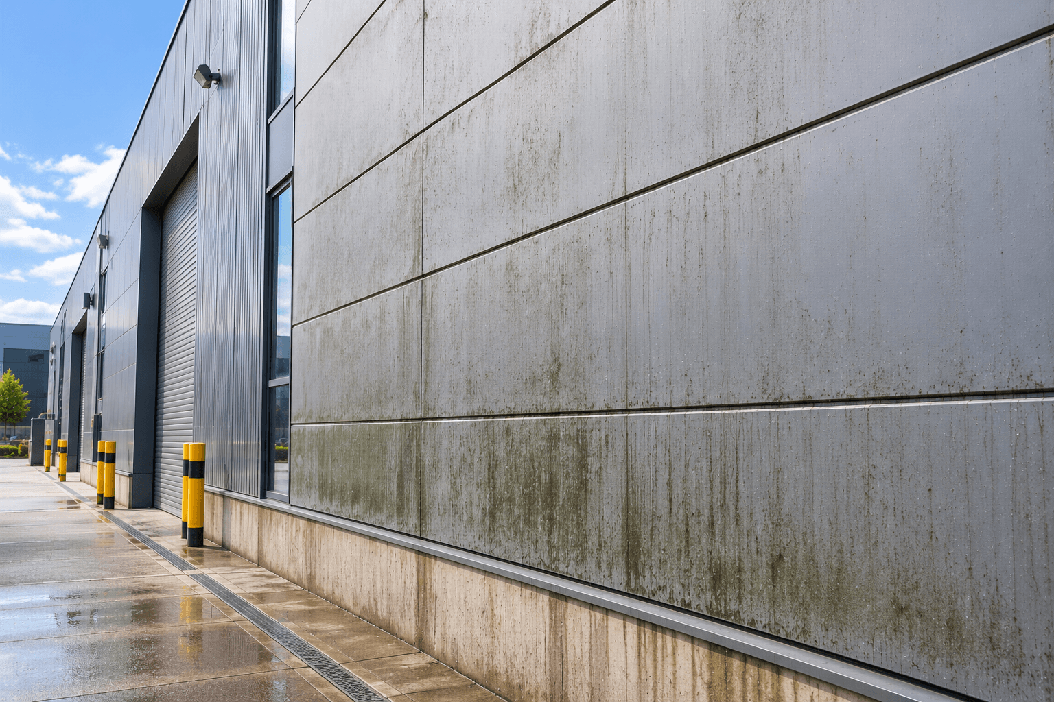 Weathered Industrial Warehouse Exterior